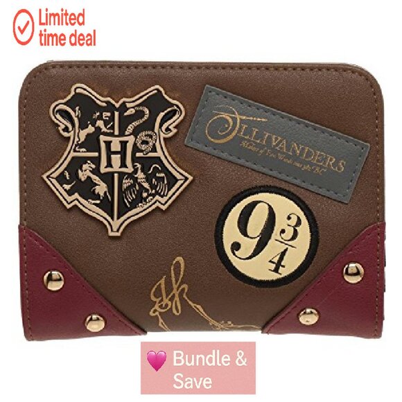 Harry Potter Bi-Fold Wallet, Synthetic Material, 6x4.5 Inches, Credit Card - Picture 2 of 4